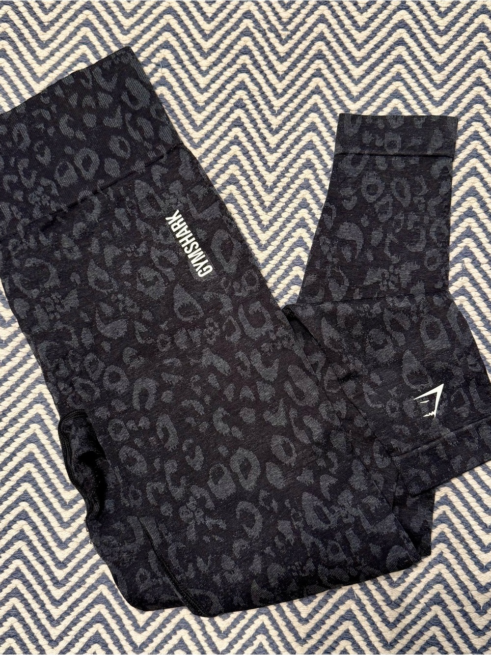 Gymshark Black Leopard Print Leggings- Size M